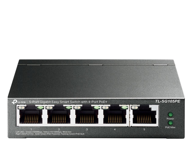 TP-LINK Przełącznik SG105PE Switch Smart 5xGb (4xPoE+) TL-SG105PE - 623790 - zdjęcie